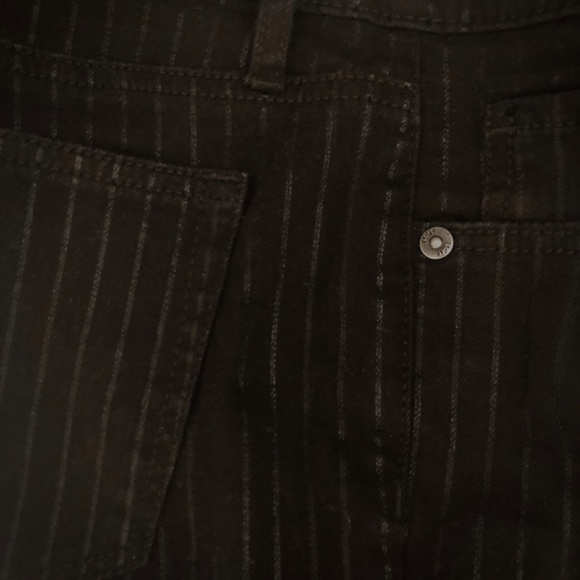 NWOT Ann Taylor Pin Striped Black Jeans - Picture 9 of 11